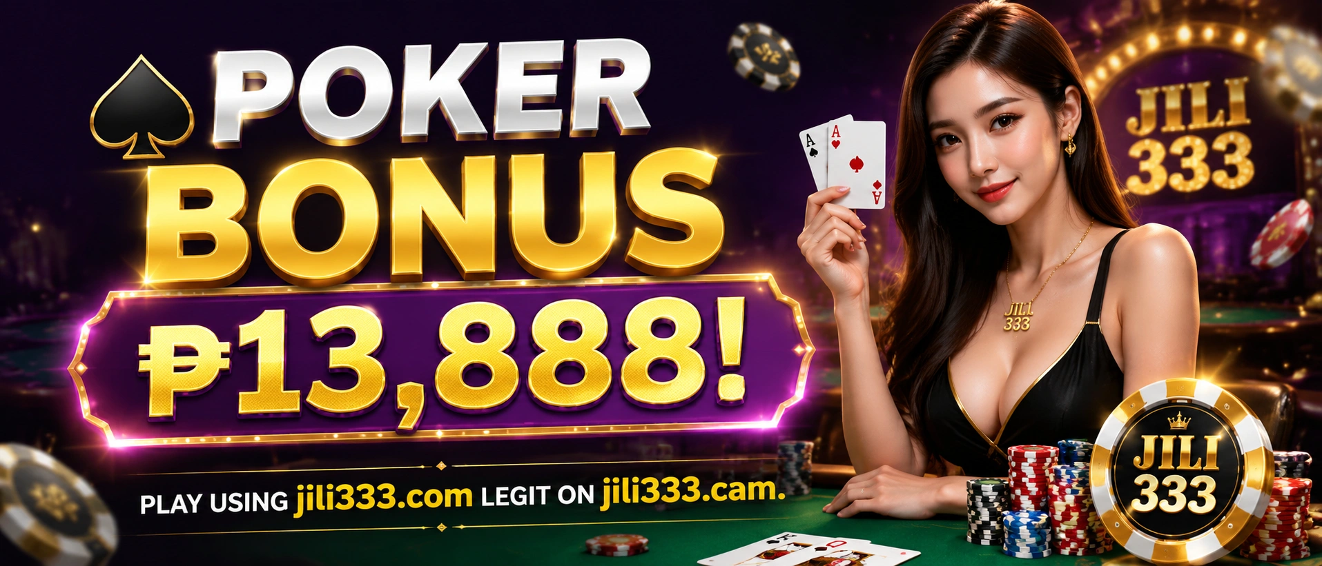 Poker chips and cards for Omaha poker