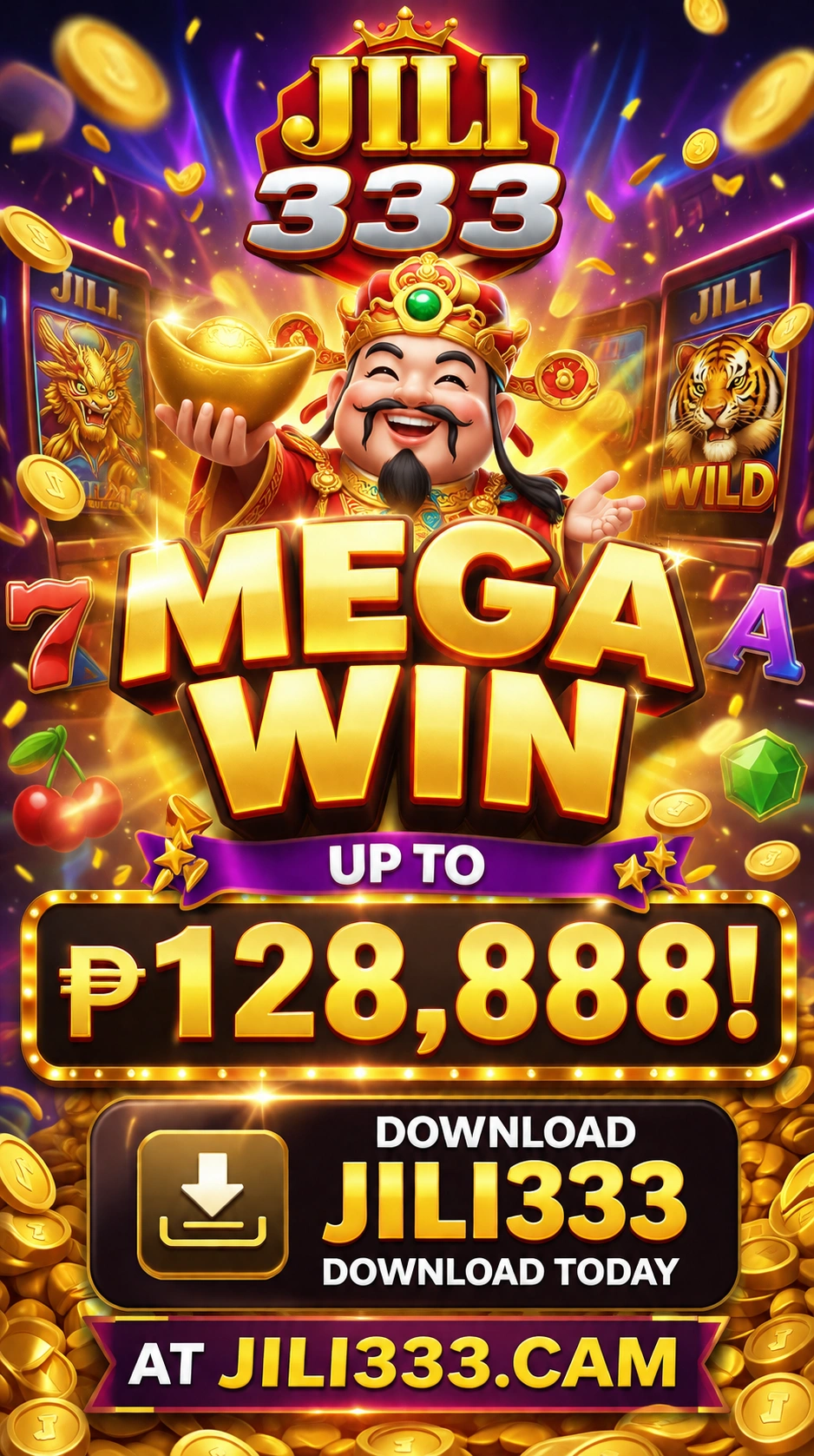 Slot game interface showing reels, symbols, and bonus indicators